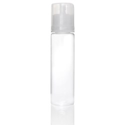 60 ml PET Signature Wolf Bottle with Clear Flat Cap and Pre-Inserted Tip